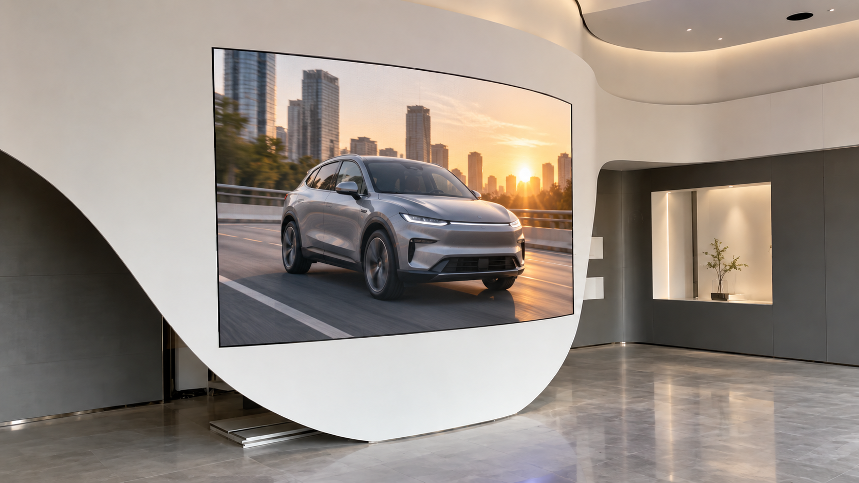 Convex Indoor LED Display for Showroom | VisionReal